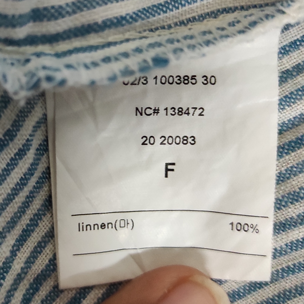 Strip linen Women Shirt - Picture 13 of 15
